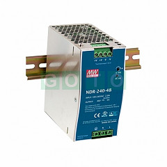 NDR-240-48 Napajalnik, DIN rail  Output 240W 48VDC ; 5A  kovinsko ohišje   