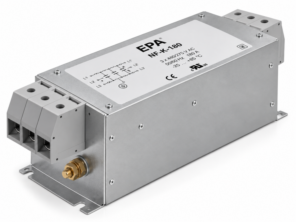 EPA NF-K-180 COMPACT 3 PHASE FILTER 2STAGE 180A/480VAC
