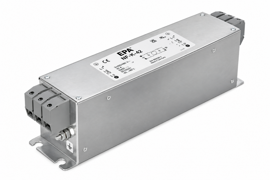 EPA NF-K-42 COMPACT 3 PHASE FILTER 2STAGE 42A/480VAC