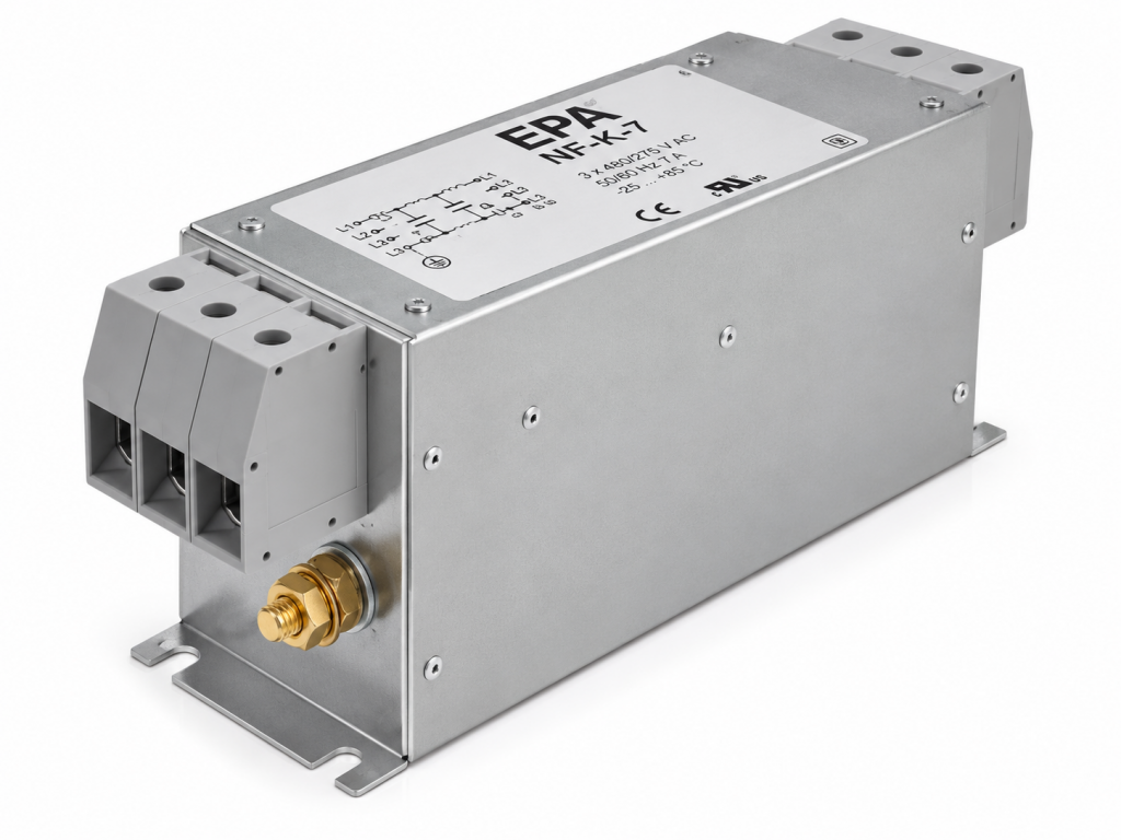 EPA NF-K-7 COMPACT 3 PHASE FILTER 2STAGE 7A/480VAC