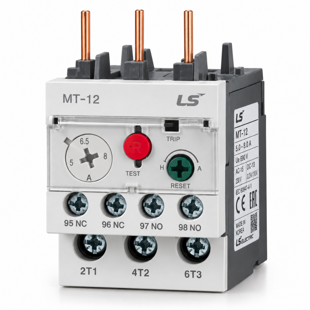 LS Metasol Bimetalni rele MT-12/3K-6.5S, 5.0-8.0A, Izklopni razred 10 