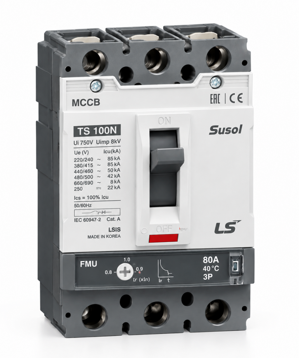 TS100N FMU100 80A 3POL  Susol MCCB Odklopnik Low voltage 50kA