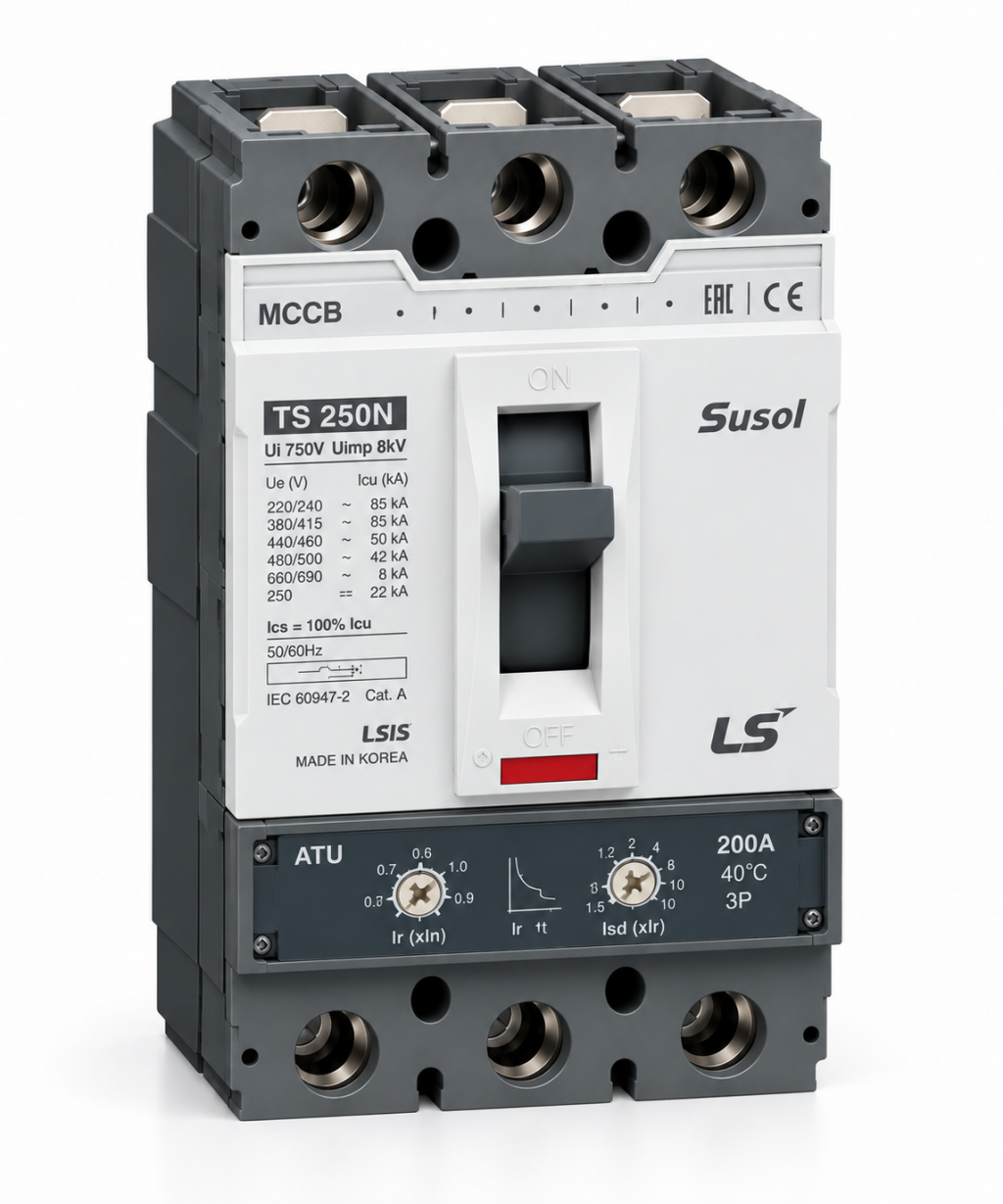 TS250N ATU 200A 3POL  Susol MCCB   Low voltage circuit breaker   50kA