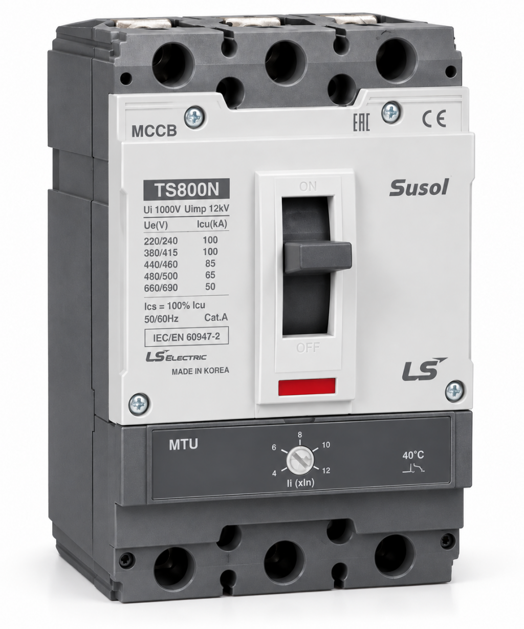 TS800N MTU630 3POL  Susol MCCB   Low voltage circuit breaker  65kA