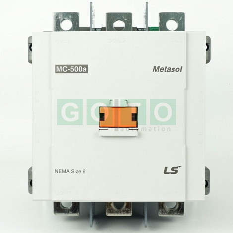 MC-500a - 500A/AC3 AC 100-240V 50/60Hz, DC100-220V ;  Kontaktor 500A/2650kW AC3 ;  2a2b  -2NO2NC (Metasol) 
