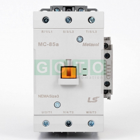MC-85a AC230V 50/60Hz  Kontaktor 85A/45kW AC3 ;  1a1b  -1NO1NC (Metasol) LUG TYPE