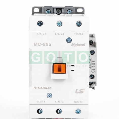 MC-85a AC24V 50/60Hz Kontaktor 85A/45kW AC3 ;  1a1b  -1NO1NC (Metasol)  LUG TYPE 