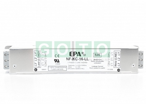 NF-KC-16-LL EPA NF-KC-16-LL COMPACT 3 PHASE FILTER 2STAGE 16A/480VAC LOW LEAKAGE