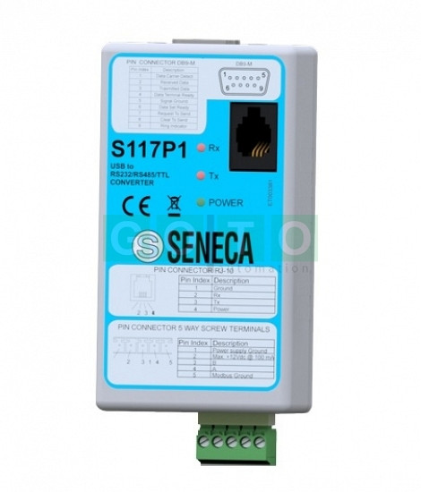 SENECA S117P1 – USB-RS485 / RS232 / TTL serijski pretvornik z izolacijo