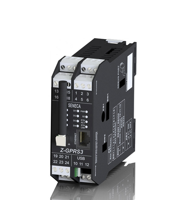 Seneca Z-GPRS3 – GPRS podatkovni zapisovalnik (datalogger) z vhodi/izhodi, daljinskim nadzorom in alarmnimi funkcijami