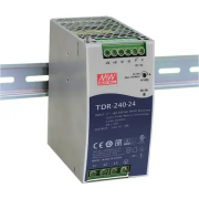TDR-240-24 – Industrijski napajalnik za DIN letev, 240 W, 24 V DC, 10 A, kovinsko ohišje