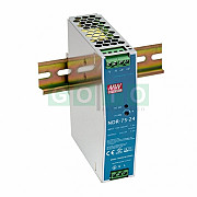 NDR-75-48 Napajalnik, DIN rail  Output 76,8W 48VDC ; 1,6A  kovinsko ohišje   