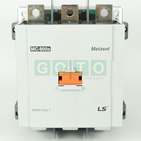 MC-800a - 800A/AC3 Kontaktor 800A/440kW AC/DC 200-240V 2a2b  -2NO,2NC (Metasol)