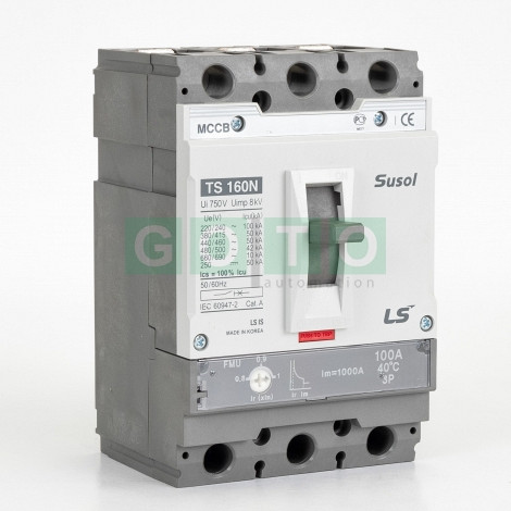 TS160N FMU  100A 3POL  Susol MCCB Odklopnik Low voltage 50kA