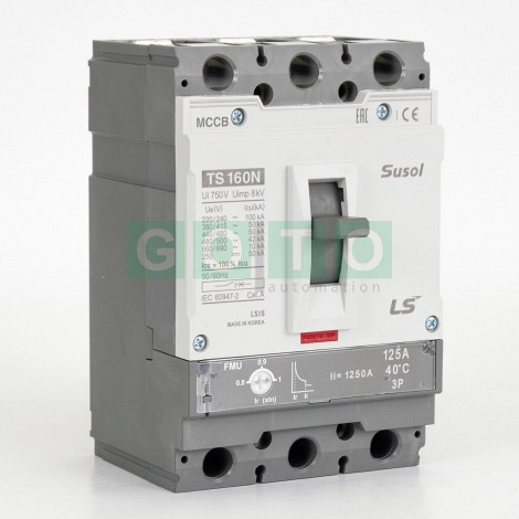 TS160N FMU 125A 3POL  Susol MCCB Odklopnik Low voltage 50kA